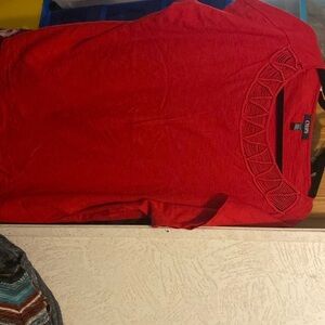 2x chaps women red top